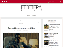 Tablet Screenshot of etceteralive.com